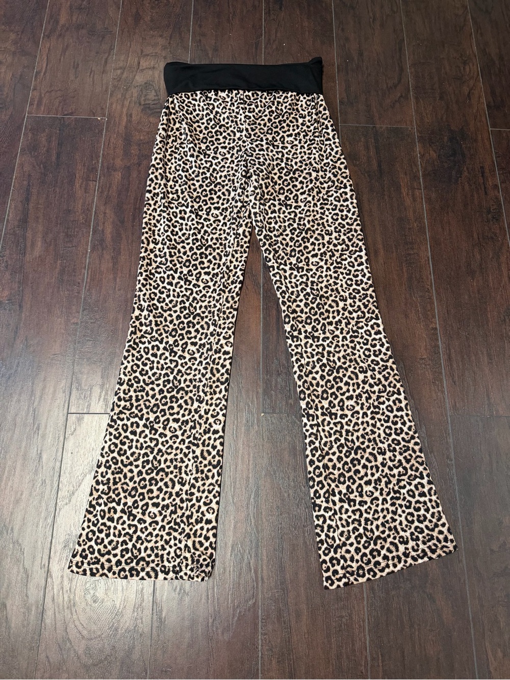 Cheetah Print Fold over Pants